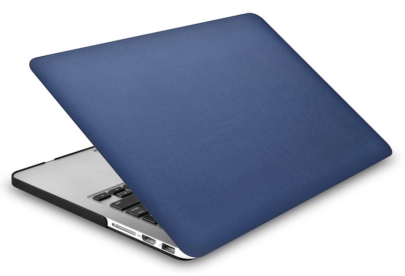 KECC Compatible with MacBook Pro 16 inch Case 2020 2019 Release A2141 with Touch Bar Protective Italian Leather Hard Shell Case, Navy Blue Leather - Image 4